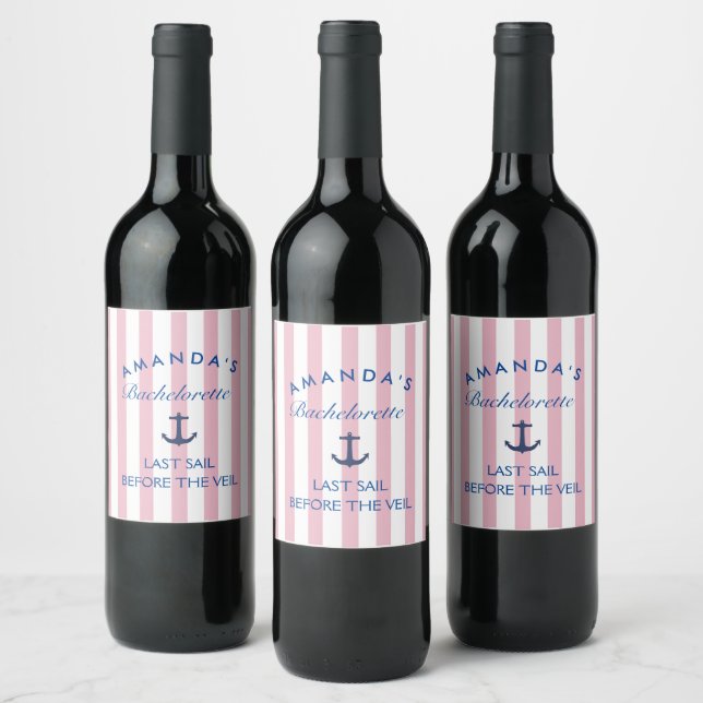 Étiquette Pour Bouteilles De Vin Dernière voile avant le voile Étiquette de vin pou (Bouteilles)
