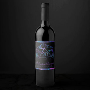 Étiquette Pour Bouteilles De Vin Dés RPG   Nebula Imaginaire Tabletop Gamer Merci