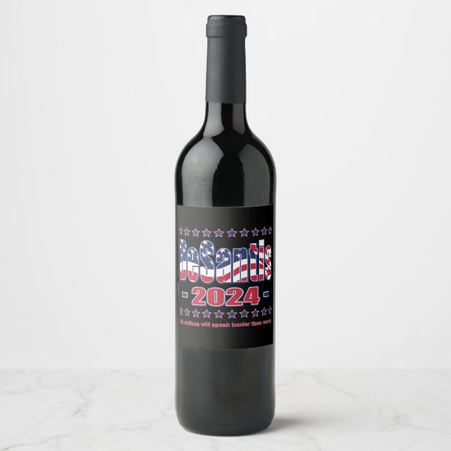 Étiquette Pour Bouteilles De Vin DeSantis 2024 (Devant)