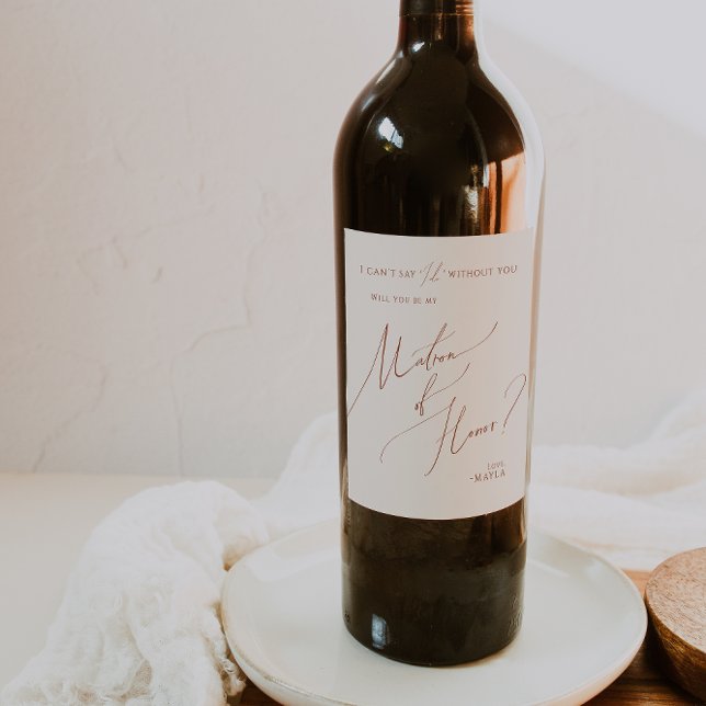 Étiquette Pour Bouteilles De Vin Désert de Whimsical | Proposition De Matron D'Honn (Créateur téléchargé)