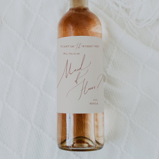 Étiquette Pour Bouteilles De Vin Désert de Whimsical | Proposition D'Honneur De La  (Créateur téléchargé)