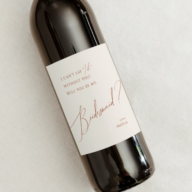 Étiquette Pour Bouteilles De Vin Désert de Whimsical | Proposition d'une servante d (Créateur téléchargé)