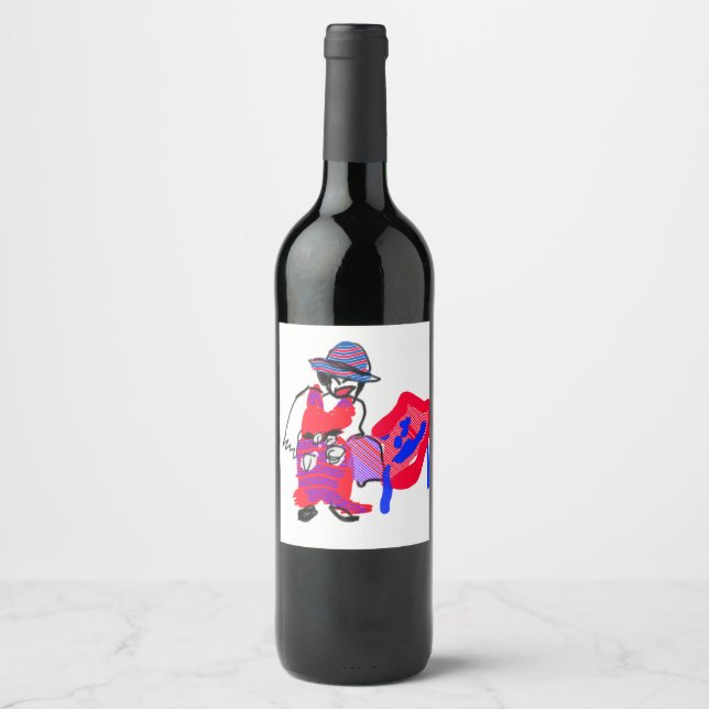 Étiquette Pour Bouteilles De Vin Détendez-vous le 4 juillet (Devant)