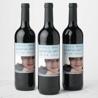 Étiquette Pour Bouteilles De Vin Devinez Qui A Diplômé(e) de l'école de droit Parti