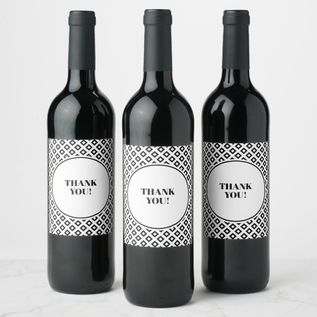 Étiquette Pour Bouteilles De Vin Diamant noir (Bouteilles)