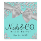 Diamants Bleu Gros Nœud Blanc Vin Glam