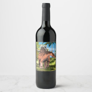Étiquette Pour Bouteilles De Vin Dinosaure Kentrosaurus