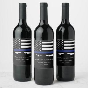 Étiquette Pour Bouteilles De Vin Diplôme de l'École de police de police