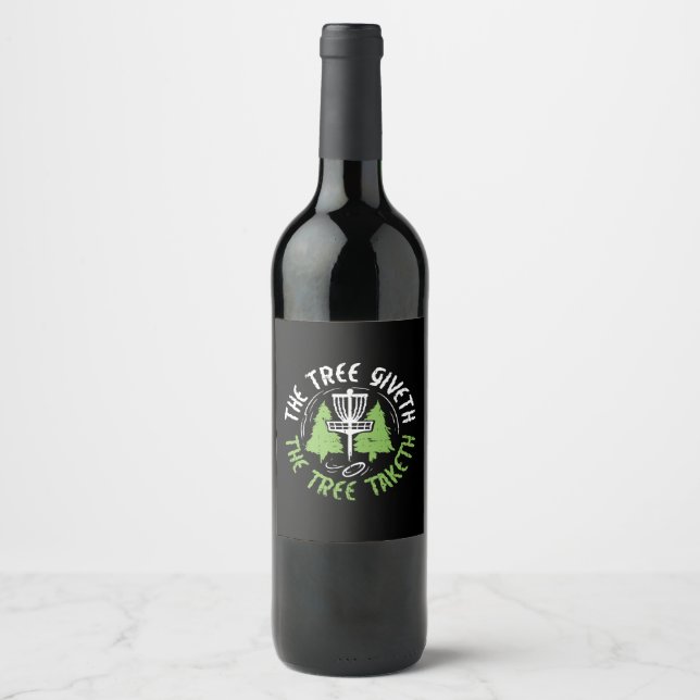 Étiquette Pour Bouteilles De Vin Disk Golf (Devant)