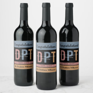 Étiquette Pour Bouteilles De Vin Docteur DPT sur mesure en thérapie physique