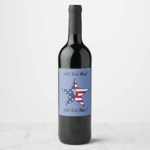Étiquette Pour Bouteilles De Vin Donald J. Trump~ Président~ Drapeau US~ Étoile ~ M