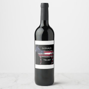 Étiquette Pour Bouteilles De Vin Donald Trump - quel âne