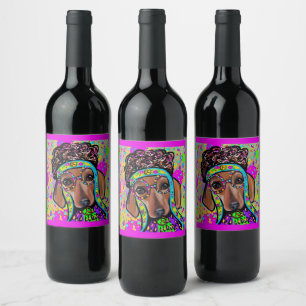 ÉTIQUETTE POUR BOUTEILLES DE VIN DOXERELLE ROUGE