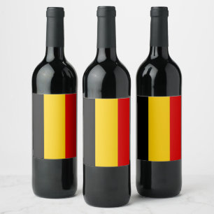 Étiquette Pour Bouteilles De Vin Drapeau de Belgique