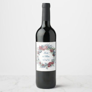 Étiquette Pour Bouteilles De Vin Dreamy Bouquet Watercolor Étiquette de vin
