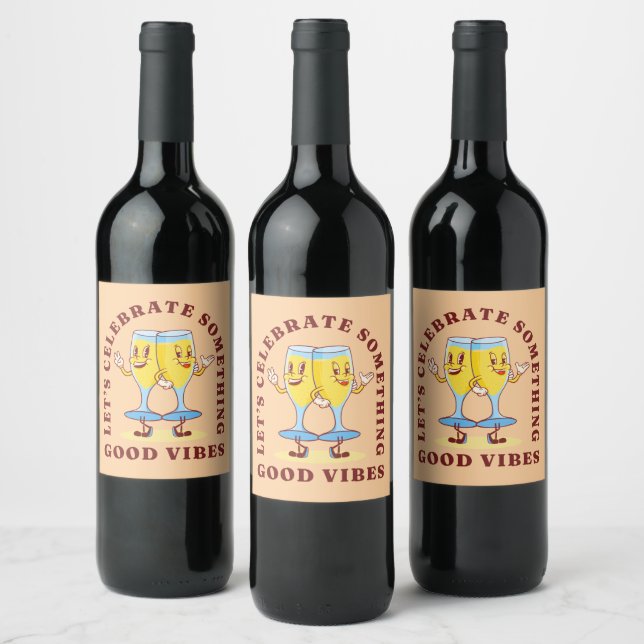 Étiquette Pour Bouteilles De Vin Drôle cadeau de l'ami Fêtons quelque chose (Bouteilles)