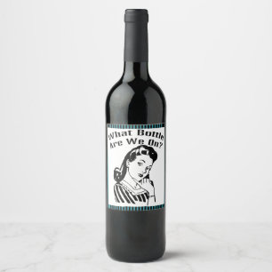 Étiquette Pour Bouteilles De Vin Drôle Retro Bunco Sur quelle Bouteille Est-On ?