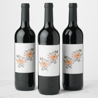 Étiquette Pour Bouteilles De Vin Duo florissant