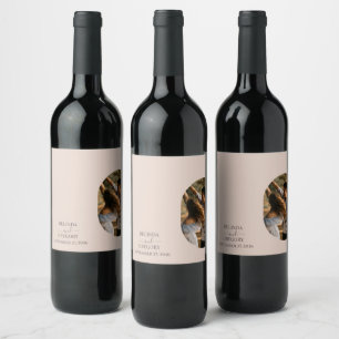 Étiquette Pour Bouteilles De Vin Dusty Rose Nous faisons minimaliste Mariage photo