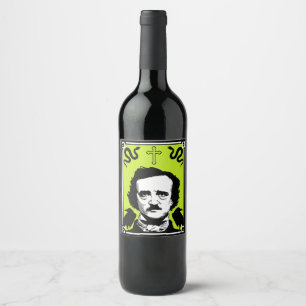Étiquette Pour Bouteilles De Vin Edgar Allan Poe Anniversaire 19 janvier