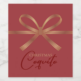 Étiquette Pour Bouteilles De Vin Elégant Coquito Bow