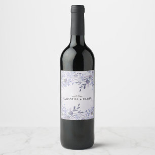 Étiquette Pour Bouteilles De Vin Élégant Mariage floral Étiquette de bouteille de v