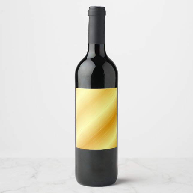 Étiquette Pour Bouteilles De Vin Élégant personnalisé Modèle moderne tendance Gold  (Devant)