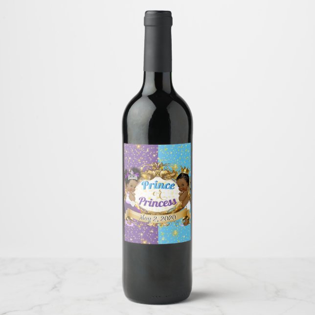 Étiquette Pour Bouteilles De Vin Élégant Révélation Royale Africaine de genre Viole (Devant)