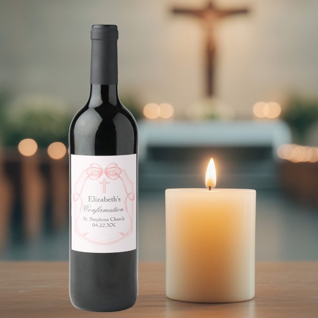 Étiquette Pour Bouteilles De Vin Élégante Partie de confirmation du ruban de la boî (Créateur téléchargé)