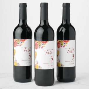 Étiquette Pour Bouteilles De Vin Élégante table Mariage de  de Squeeze