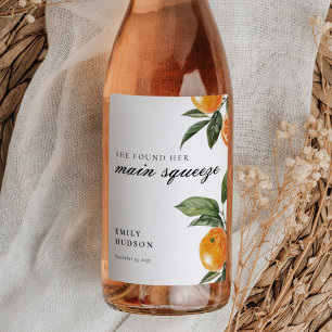 Étiquette Pour Bouteilles De Vin Elle a trouvé sa grande love shower de mariage