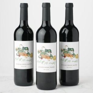 Étiquette Pour Bouteilles De Vin Elle est fraîchement sortie du marché Cadeau de do