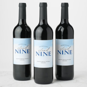 Étiquette Pour Bouteilles De Vin Elle est sur Cloud 9 Enterrement de vie de jeune f