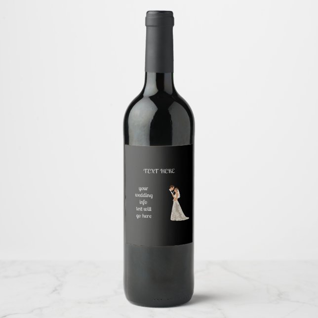 Étiquette Pour Bouteilles De Vin Enregistrer la carte de date à plat (Devant)