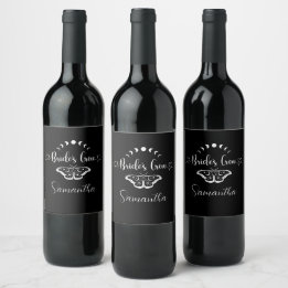 Étiquette Pour Bouteilles De Vin Enterrement de vie de jeune fille céleste gothique