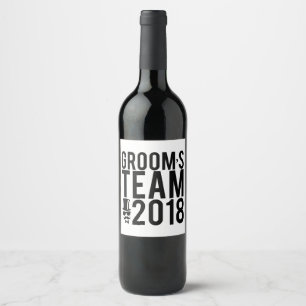 Étiquette Pour Bouteilles De Vin Équipe de la salle 2018