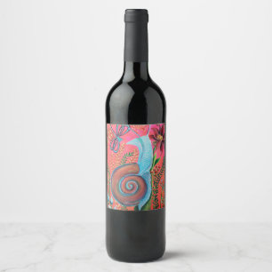 Étiquette Pour Bouteilles De Vin escargot