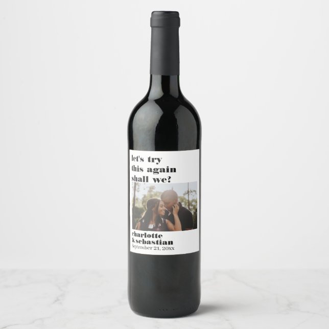 Étiquette Pour Bouteilles De Vin Essayons de nouveau d'enregistrer la photo Date (Devant)