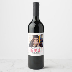 Étiquette Pour Bouteilles De Vin Et juste comme ça, elle a fait la fête de la remis