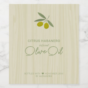 Étiquette Pour Bouteilles De Vin Étiquette à vin d'huile d'olive contaminée maison