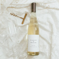 Étiquette à vin Mariage simple et moderne