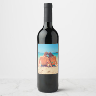 Étiquette Pour Bouteilles De Vin Étiquette de bouteille de vin personnalisée avec v