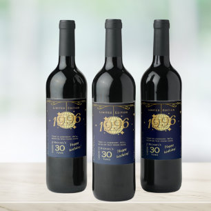 Étiquette Pour Bouteilles De Vin Étiquette de bouteille de vin pour fête d'annivers