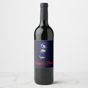 Étiquette Pour Bouteilles De Vin Étiquette de la bouteille de sang du dragon