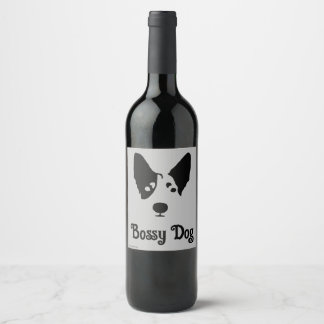 Étiquette Pour Bouteilles De Vin Étiquette de produit minimaliste de chien de bétai