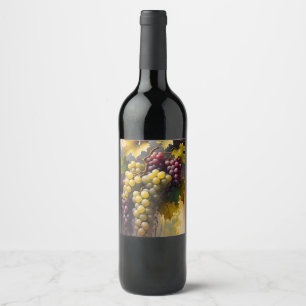 Étiquette Pour Bouteilles De Vin Étiquette de raisins