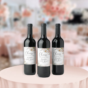 Étiquette Pour Bouteilles De Vin Étiquette de vigne pour une baby shower de mariage