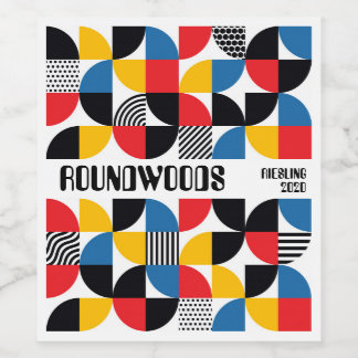 Étiquette Pour Bouteilles De Vin Étiquette de vin Abstrait rétro