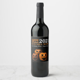 Étiquette Pour Bouteilles De Vin Étiquette de vin Citrouille d'Halloween