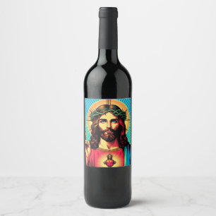 Étiquette Pour Bouteilles De Vin Étiquette de vin de Jésus